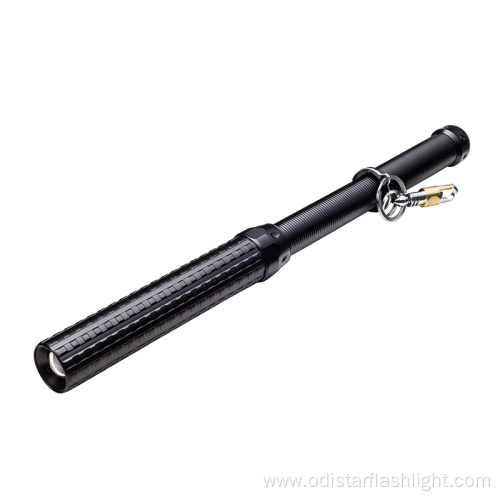 extendable police batons emergency aluminum torch light